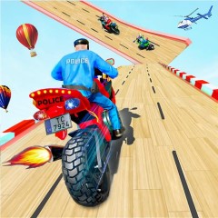 Police Bike Stunt Race Game