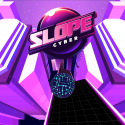 Slope Cyber is a fantastic version of the Slope game that features Cyberpunk 2077 graphics. Control a cybernetic ball and race through neon-lit streets, dodge obstacles, and achieve the highest score!